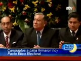 Candidatos a Lima firman Pacto Ético