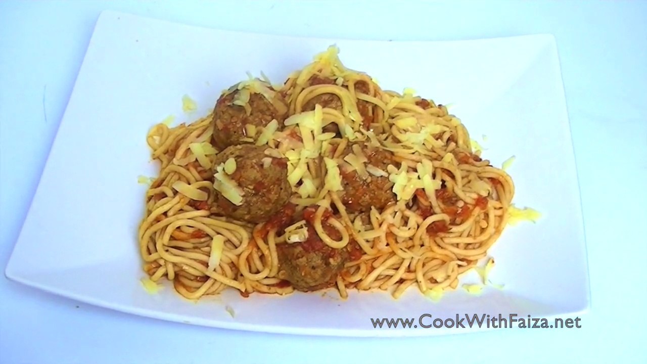 SPAGHETTI MEATBALLS *COOK WITH FAIZA*