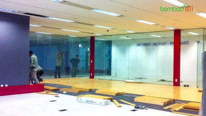 Thi công sàn gỗ tre tại Keangnam Landmark Tower