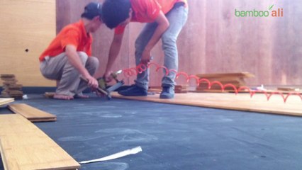 Thi công sàn gỗ tre tại Golf Club House - Ciputra Hà Nội