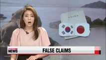 Korea condemns Japan over false claims to Dokdo island