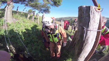 Borgo del Grappa (VI) - Soccorso a due speleologi rimasti bloccati a circa 300 m. (04.08.14)