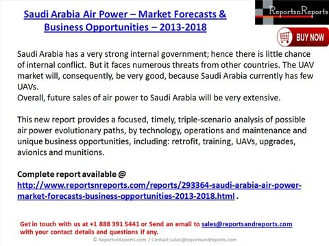 Saudi Arabia Air Power Market Forecasts & Business Opportunities 2018