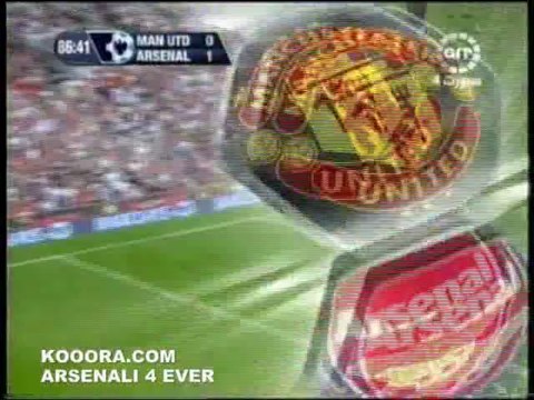 LAST 10 mins OF MANCHESTER UNITED 0-1 ARSENAL EPL 2006-2007