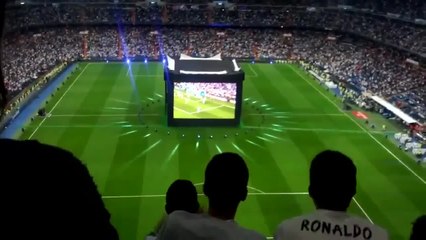 Real Madrid fans react during Champions League final