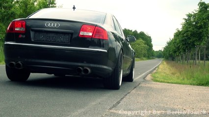 Audi S8 with Lamborghini Engine in Action