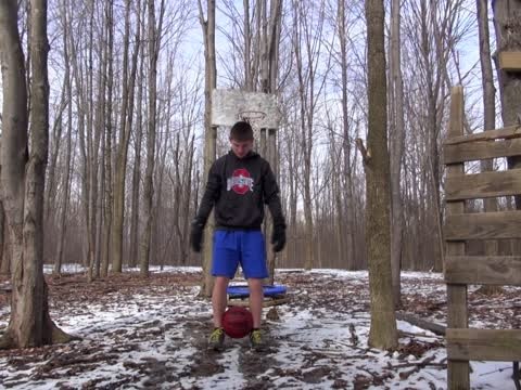 Back Handspring Basketball Trick Shot