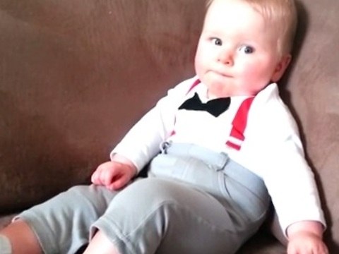Baby Boy Tries to Copy Mom, Fails Adorably