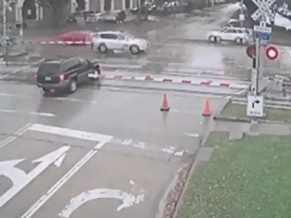 SUV Struck By Metro Train in Houston