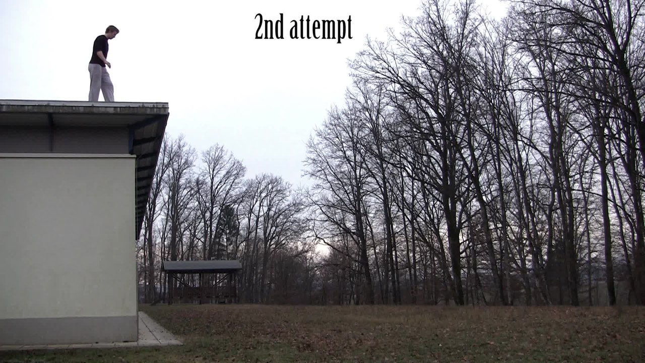 Rare Handstand Flip From 15 Foot Roof