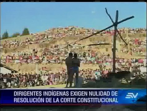 Dirigentes indígenas exigen nulidad de resolución de la Corte Constitucional