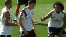 Real Madrid's Signings James Rodriguez, Toni Kroos & Keylor Navas In Training