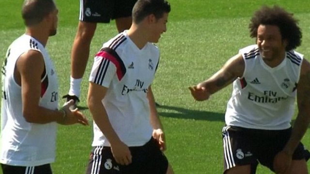 Real Madrid's Signings James Rodriguez, Toni Kroos & Keylor Navas In Training