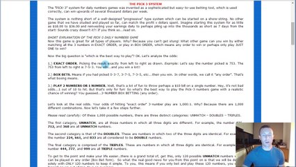 Pick 3 Lottery System - Bet Types