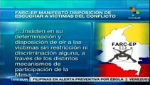FARC-EP dispuestas a escuchar a víctimas del conflicto en Colombia