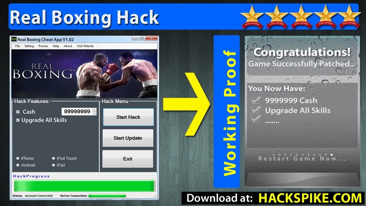 Get Real Boxing Cheat Cash and upgrade Real Boxing Skills and Cash
