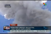 Nueva erupción del volcán Ubinas en Perú