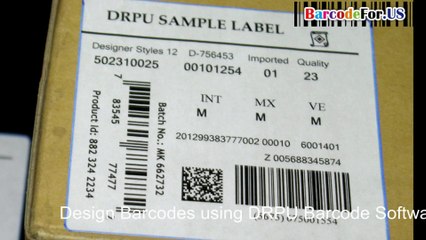 Design customized barcode using drawing tools