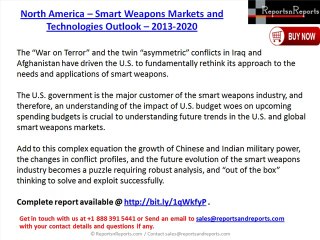 North America Smart Weapons Market Report and Forecast to 2020