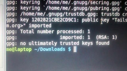 Verify Tails Signature 1.1