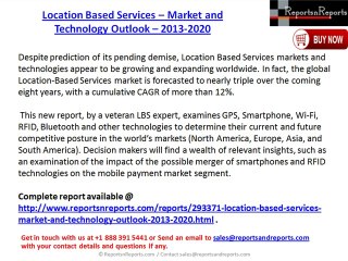 Location Based Services Industry Report Forecast 2020