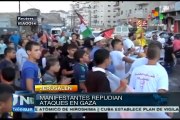 En Jerusalén manifestantes rechazan ataques israelíes contra Gaza