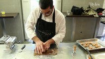 Les pâtes fraîches au café, en ravioles fourrés au foie gras de l'Atelier Guy Martin