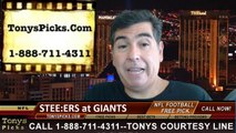 New York Giants vs. Pittsburgh Steelers Pick Prediction NFL Preseason Pro Football Odds Preview 8-9-2014