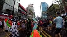 Massive water gun fight on the streets of Seoul, South Korea