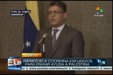 Agradece Caracas a El Cairo apoyo para transportar su ayuda a Gaza