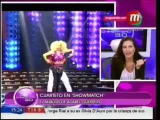 Adabel Guerrero analizó la noche de cuarteto en Showmtach