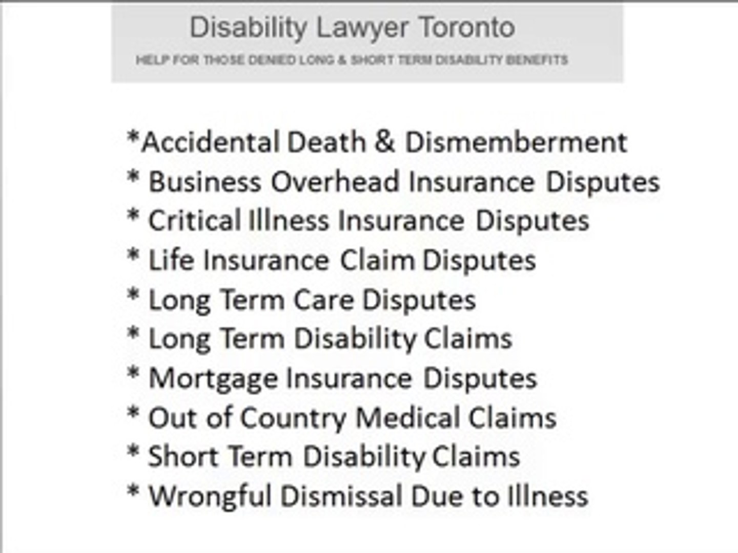 ⁣Disability Legal Disability Lawyer in Toronto