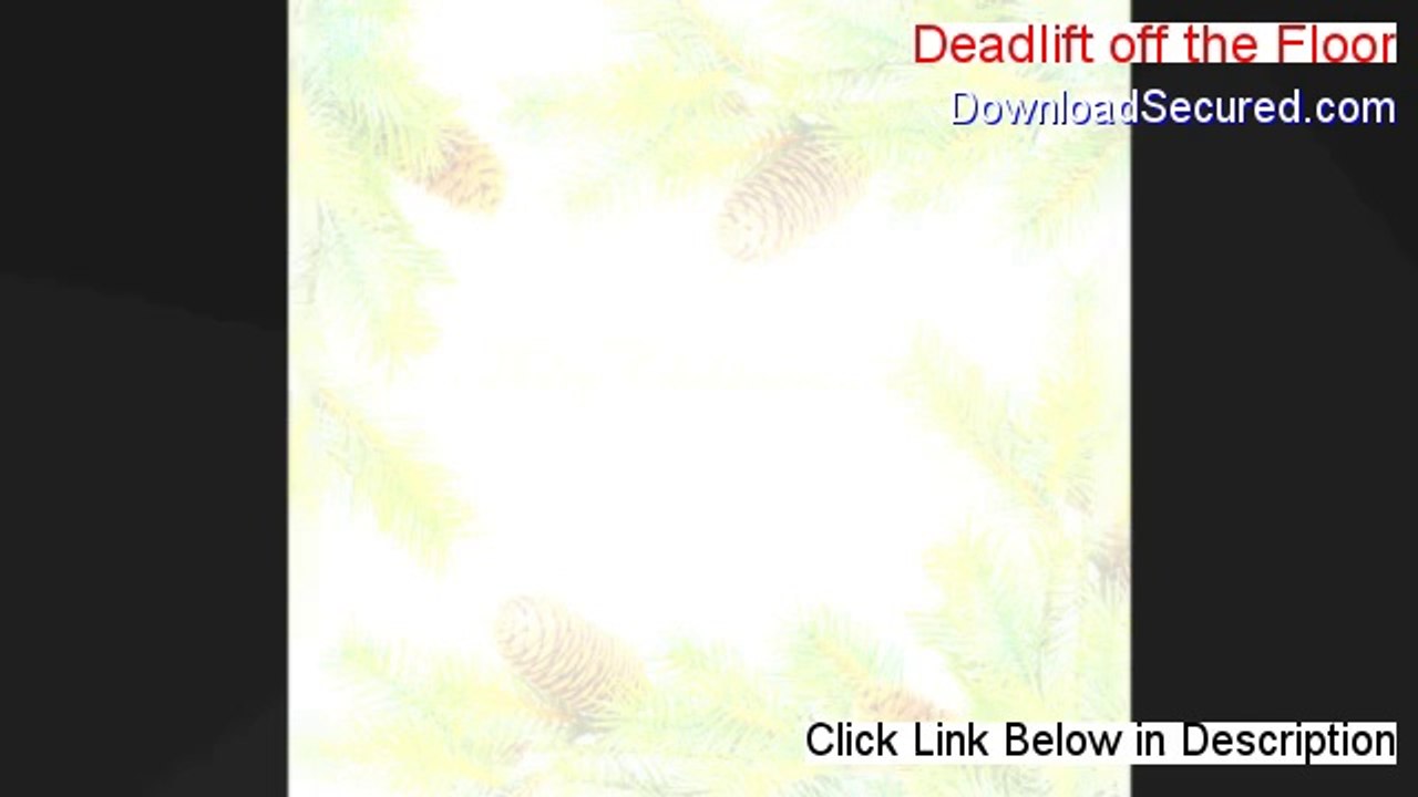 Deadlift off the Floor Review (deadlift speed off the floor)