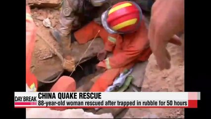 88-year-old woman rescued from China quake debris