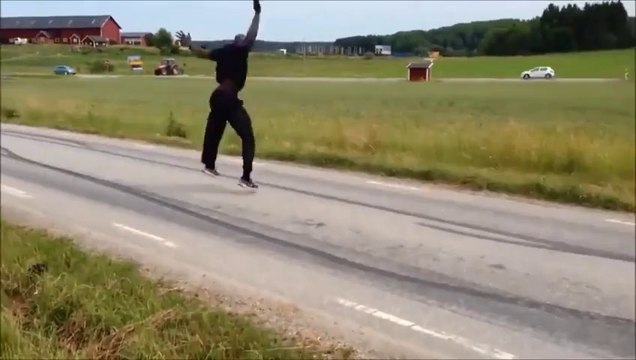 Man Jumps Over Speeding Car - Never Miss The Video