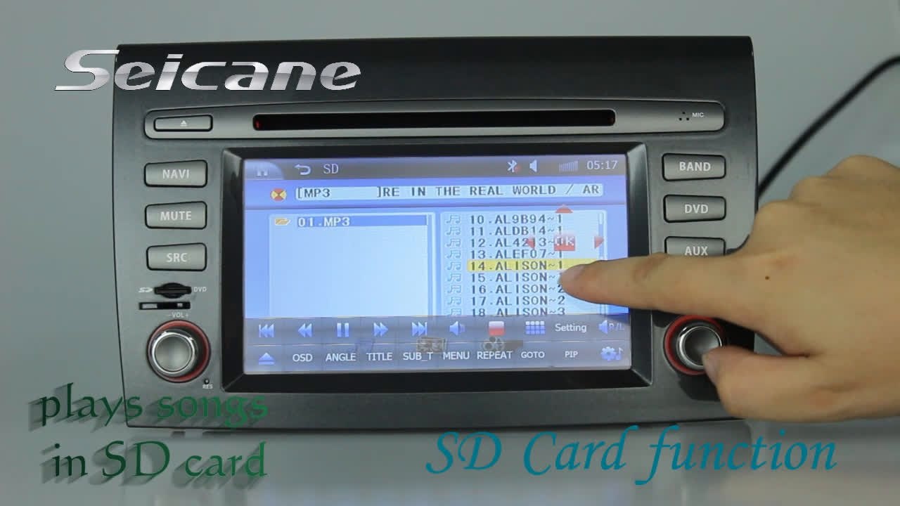 Fiat Bravo DVD, Autoradio Upgrade with GPS Bluetooth Ipod CANBUS Ebook WMA MP3