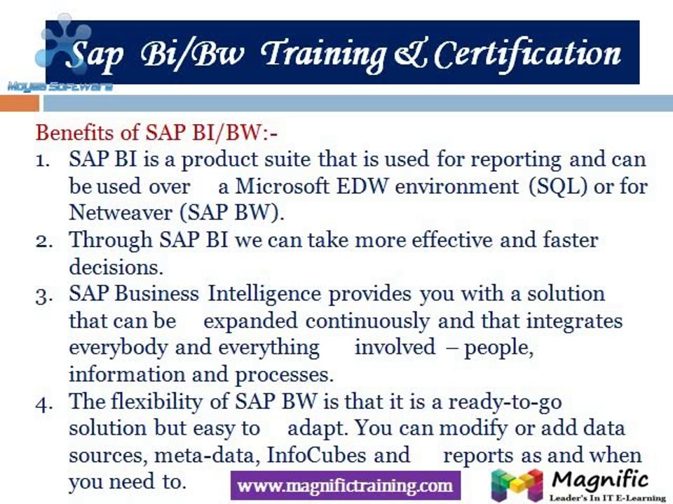 Sap bi/bw Training Certification & Classes Training In Usa,UK