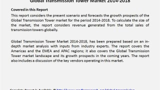 Global Transmission Tower Market 2014-2018