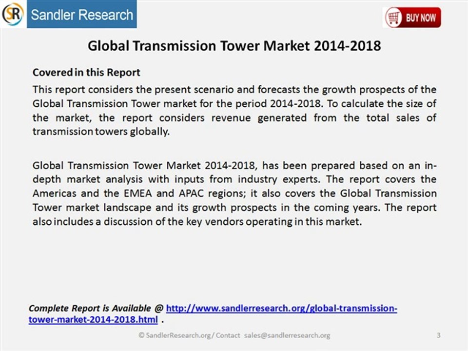 Global Transmission Tower Market 2014-2018