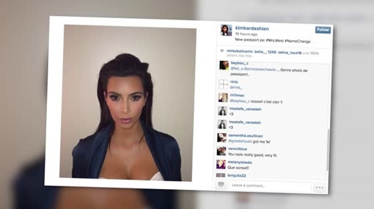 Kim Kardashian ändert ihren Namen in ihrem Pass zu "KimWest"