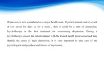 Effectiveness Of Psychotherapy in Treating Depression