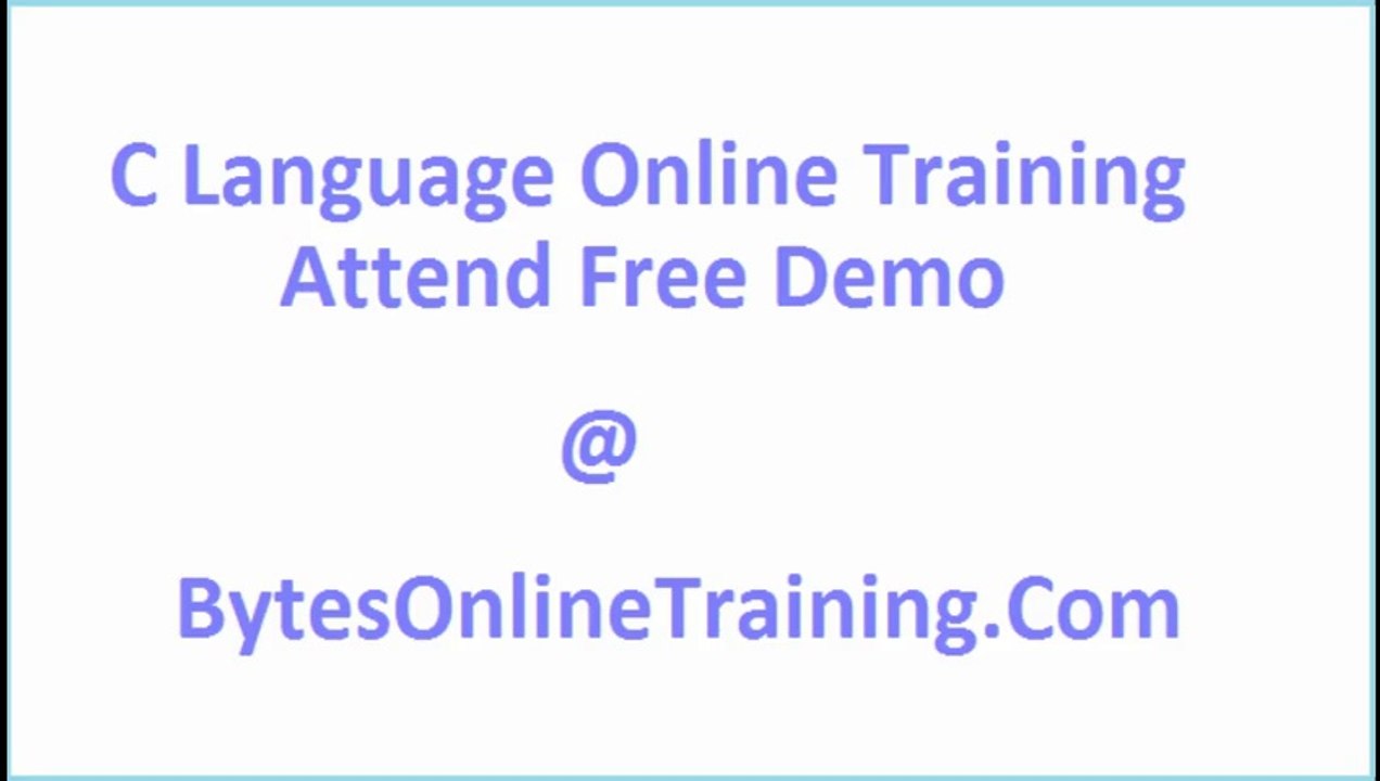 C Language Online Training