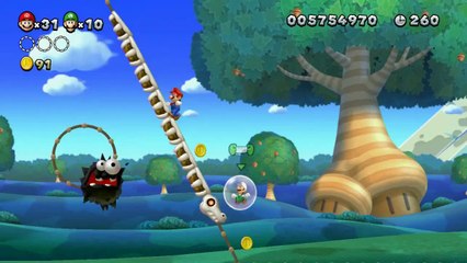 New Super Mario Bros. U - Route de l'étoile - 9-1 : Balade en serpentos