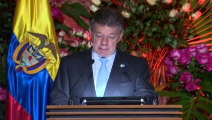 Homenaje de Santos a Juan Carlos I en Colombia