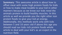 How to offset meat with some high protein foods for kids