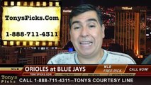 MLB Pick Toronto Blue Jays vs. Baltimore Orioles Odds Prediction Preview 8-7-2014