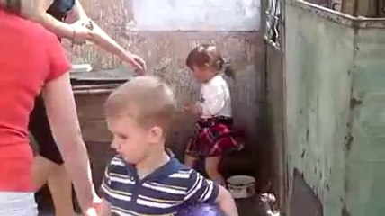 Poor Dog Scared of a Little Girl