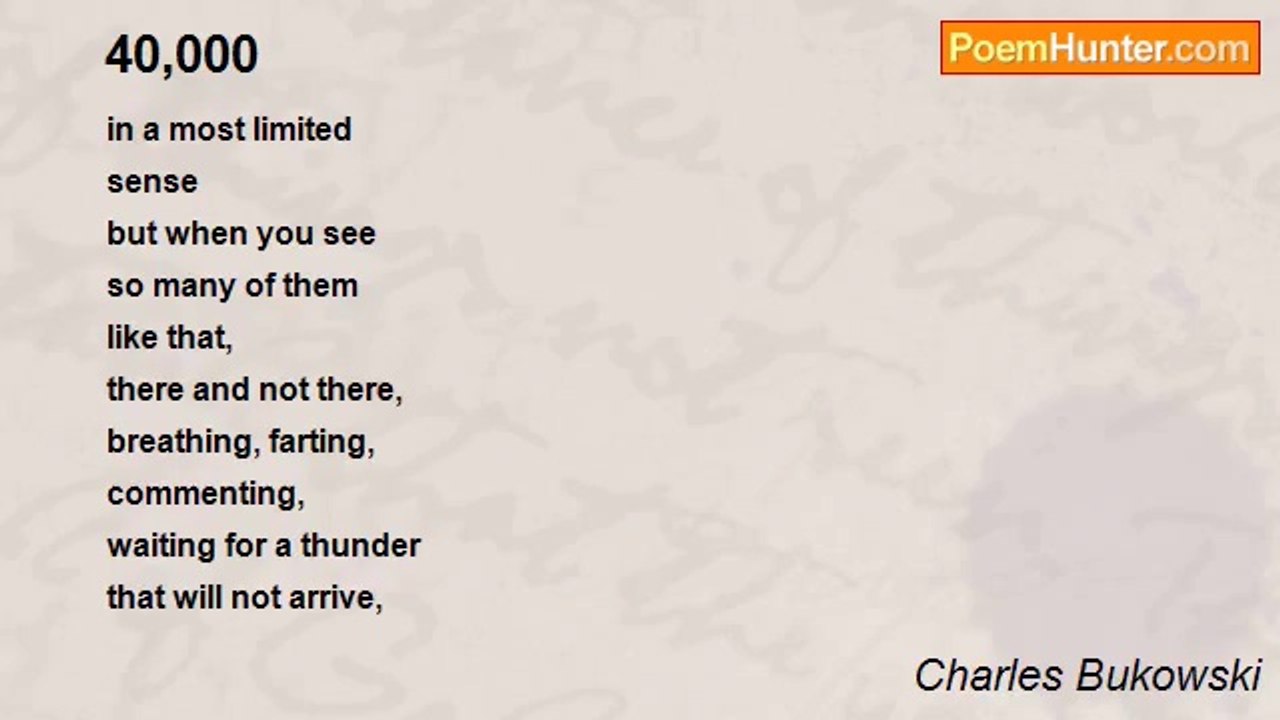 Charles Bukowski - 40,000