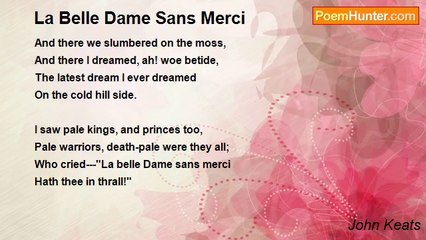 John Keats - La Belle Dame Sans Merci