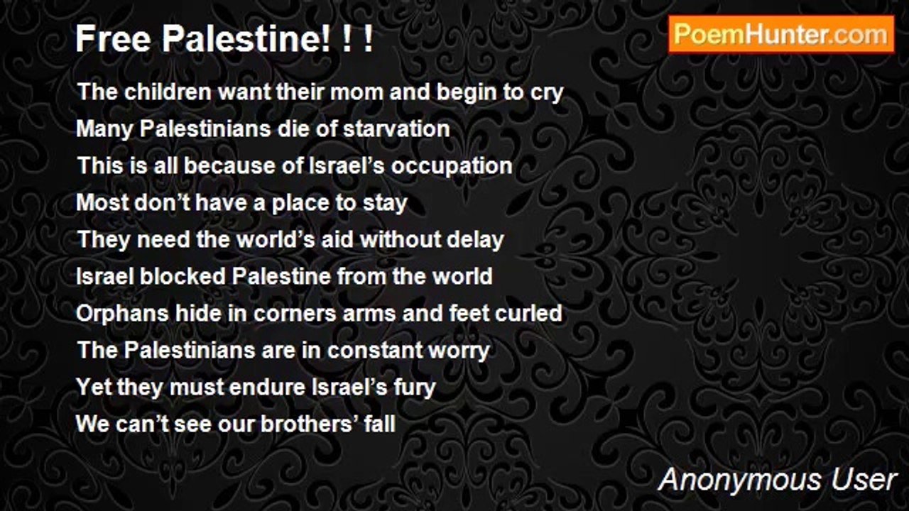 Anonymous User - Free Palestine! ! !